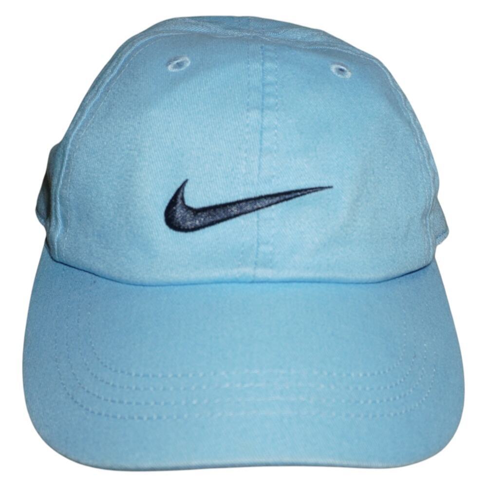 Nike Light Blue Embroidered Swoosh Dad Hat Classic Adjustable Cap Unisex - Picture 1 of 5